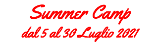 Summer Camp dal 5 al 30 Luglio 2021